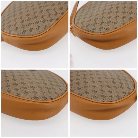 GUCCI Micro GG Supreme Shoulder Bag PVC Beige Gold 007 89 1113 Auth BA7112 - Picture 14 of 16